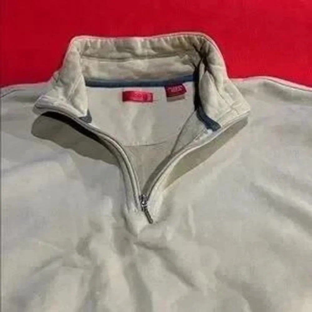 Izod Tan Quarter Zip Fleece Pullover